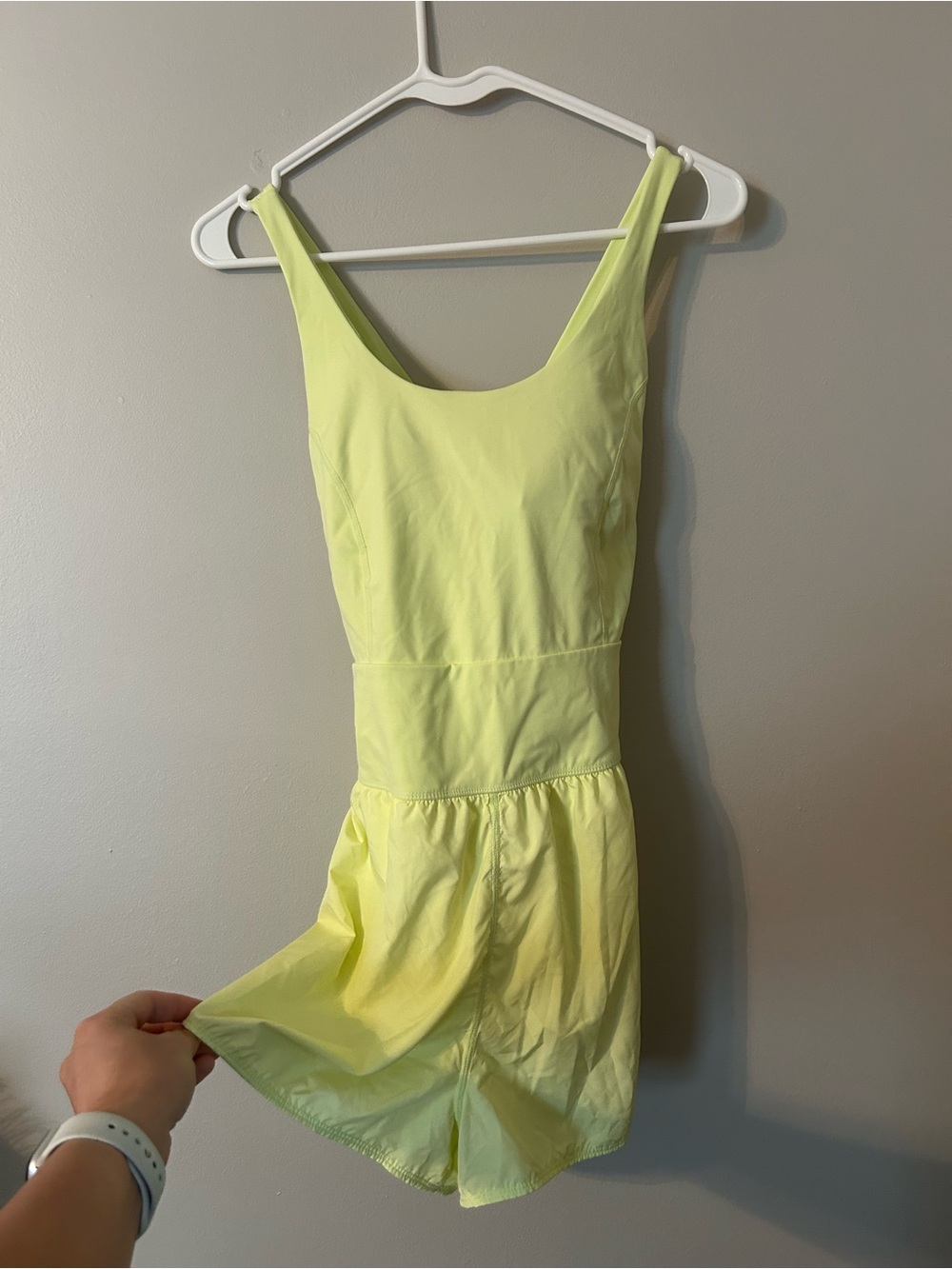 Woman’s Neon Yellow One-Piece Romper